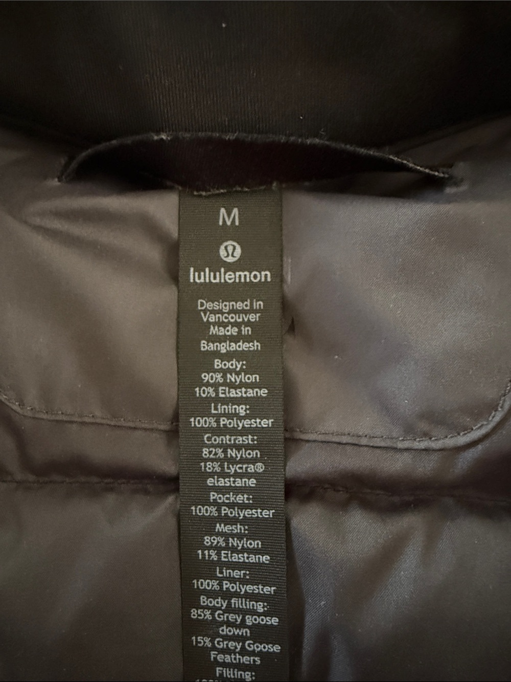 Lululemon Mens medium Down For It All Puffer Vest Black Primaloft - Picture 7 of 7